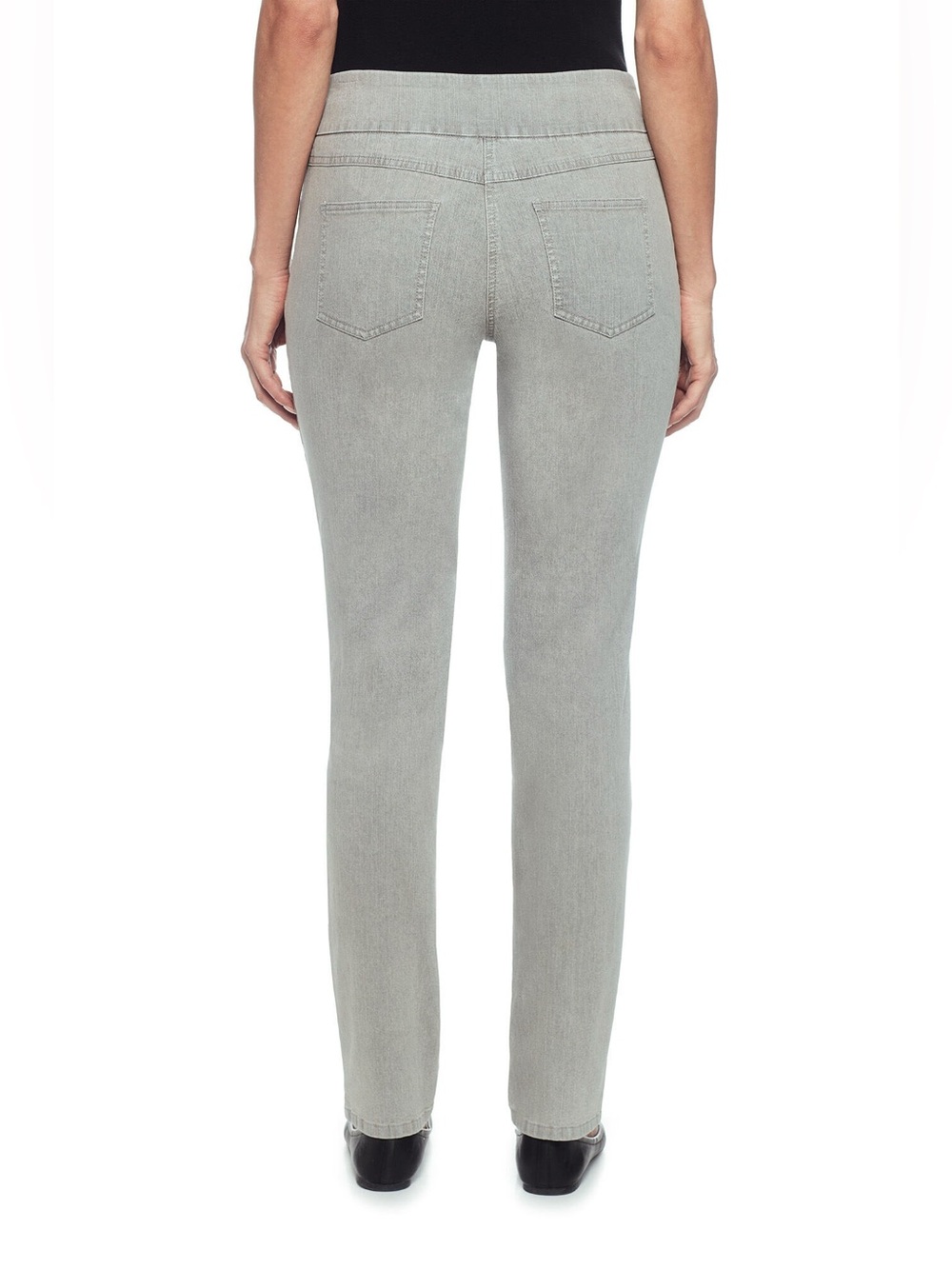 Ruby Rd. Grey Cropped Pull-On Stretch Jeans - Picture 2 of 7
